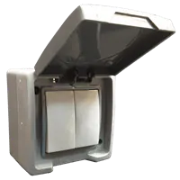 کلید دوپل IP44 / بارانی روکار سیلور دلند الکتریک