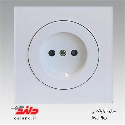پریز برق / آوا پلکسی سفید دلند پلاس(مکانیزم+قاب) دلند الکتریک